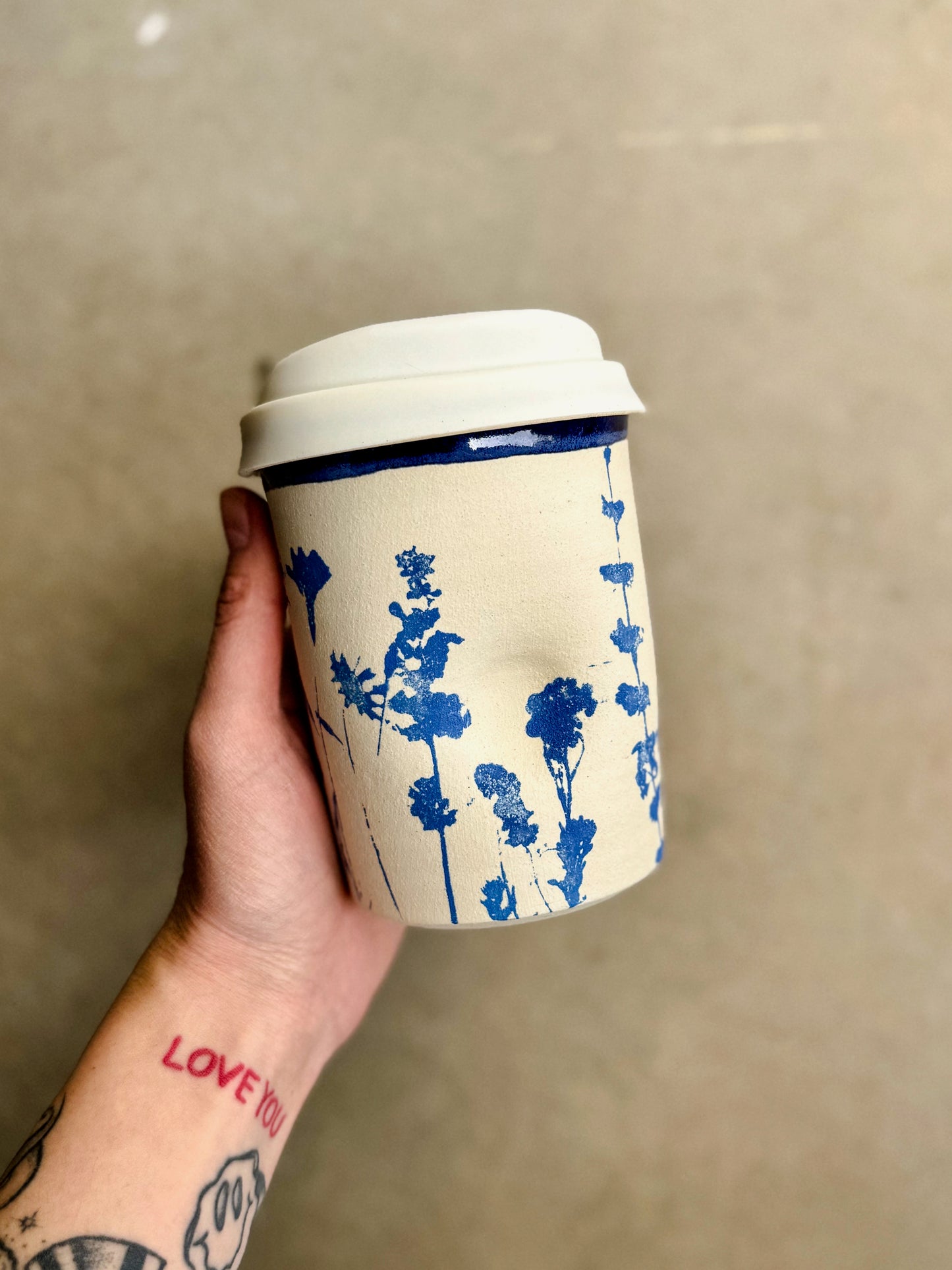 Thumb Print Travel Tumbler
