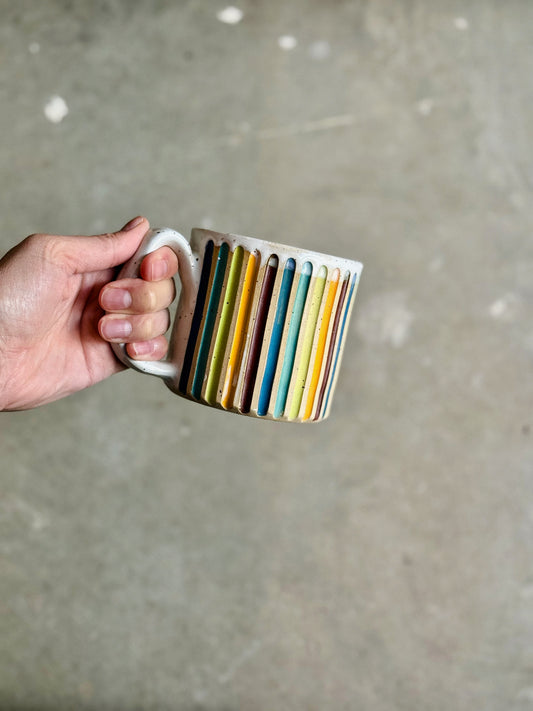 Rainbow Carved Mug