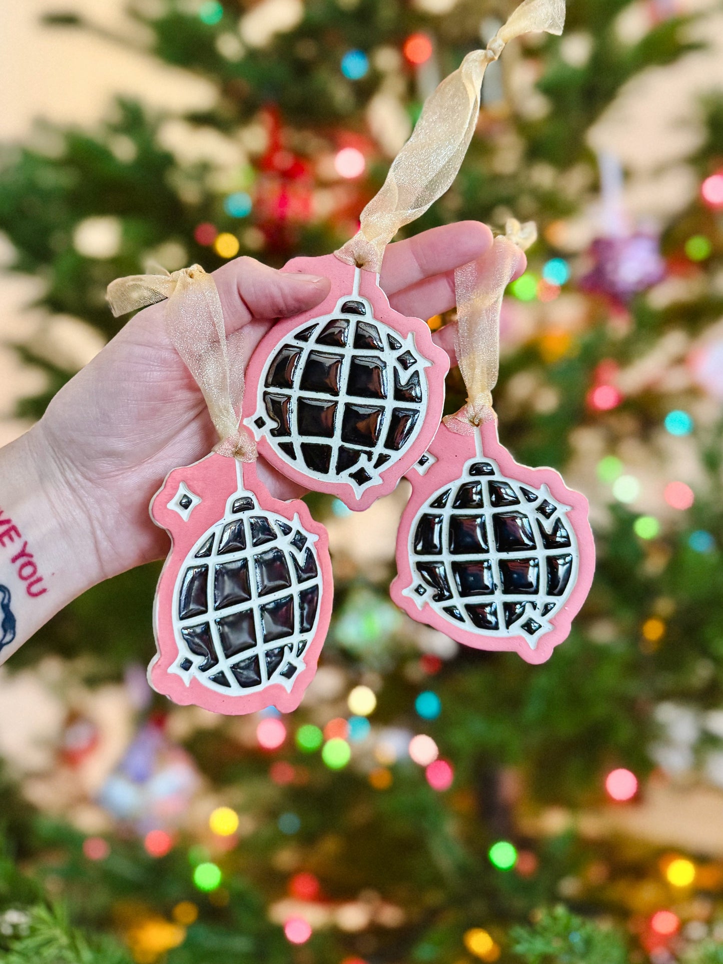 Pink Disco Ball Ornament
