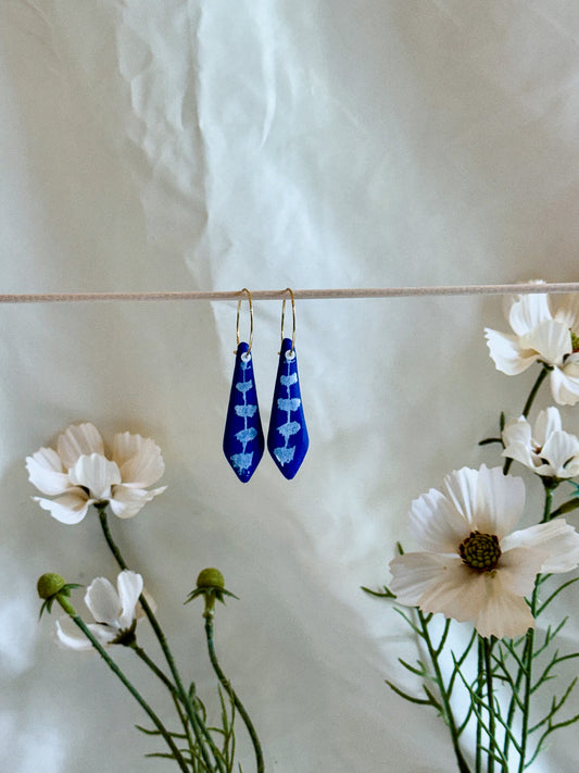 Cobalt Earrings (20mm Gold)