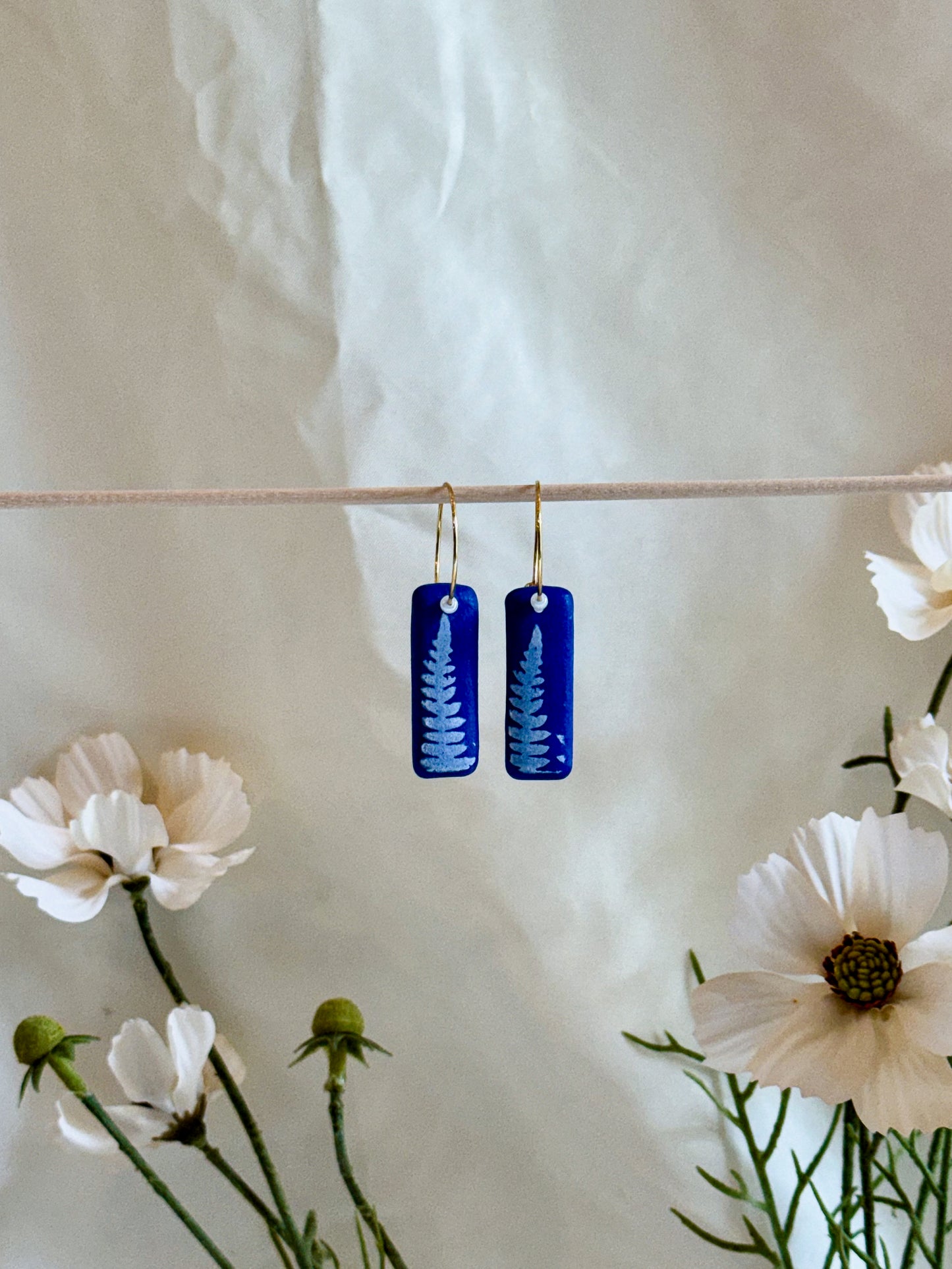 Cobalt Earrings (20mm Gold)