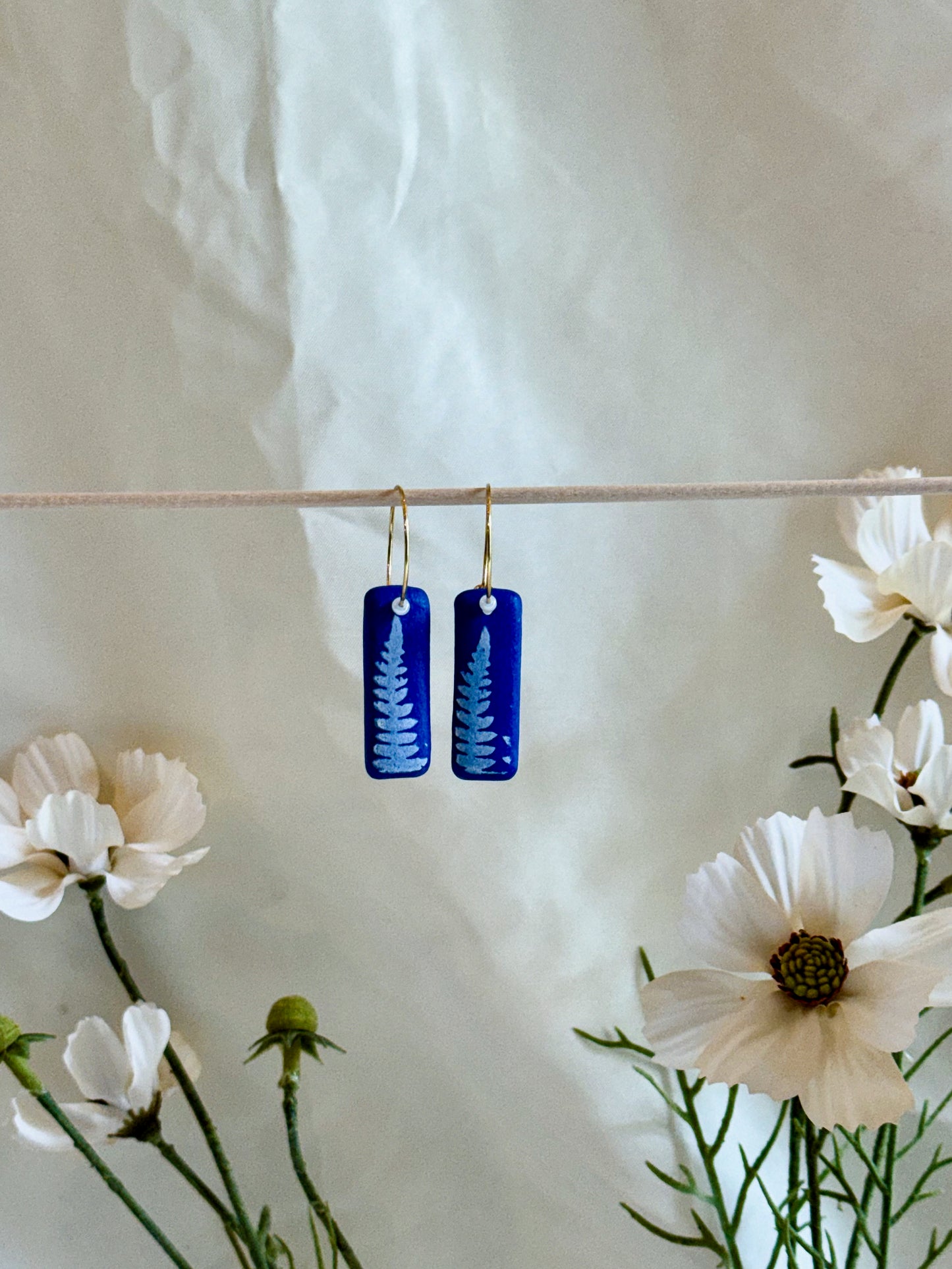 Cobalt Earrings (20mm Gold)