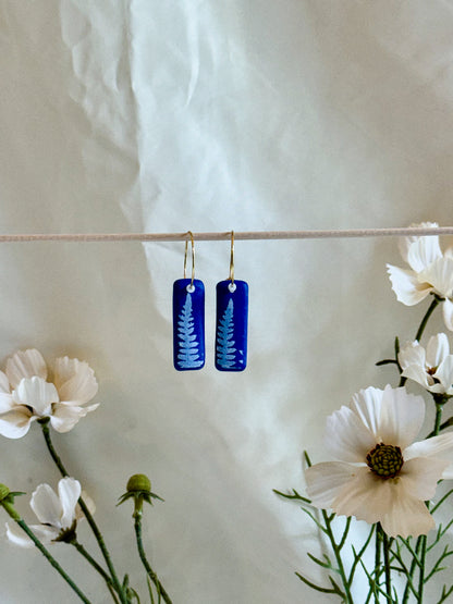 Cobalt Earrings (20mm Gold)