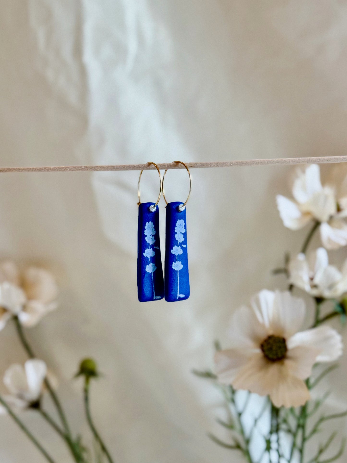 Cobalt Earrings (20mm Gold)