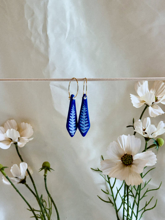 Cobalt Earrings (20mm Gold)