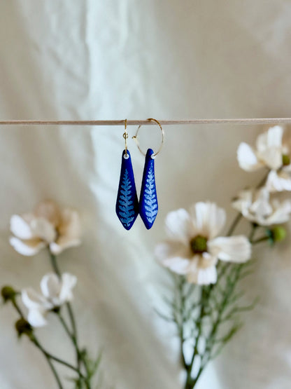 Cobalt Earrings (20mm Gold)