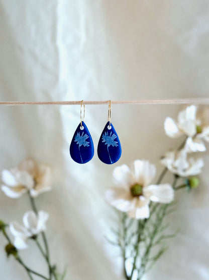 Cobalt Earrings (20mm Gold)