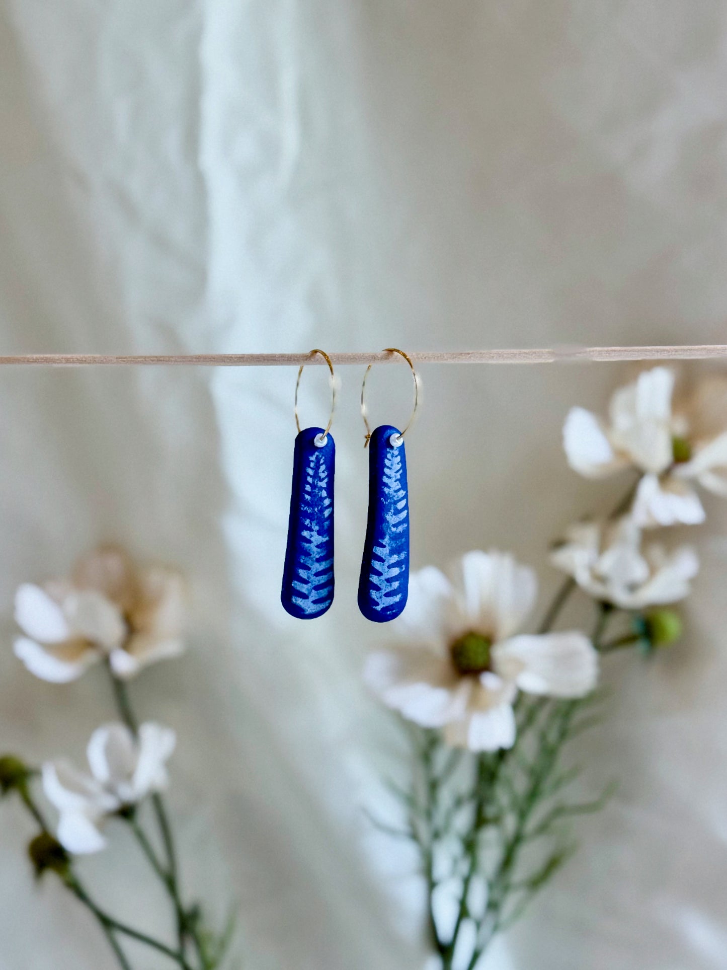 Cobalt Earrings (20mm Gold)