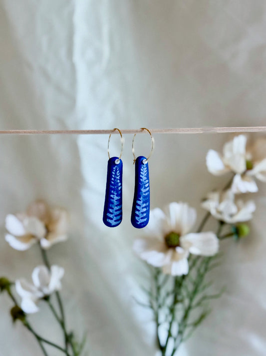 Cobalt Earrings (20mm Gold)