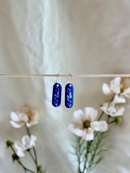 Cobalt Earrings (15mm Gold)