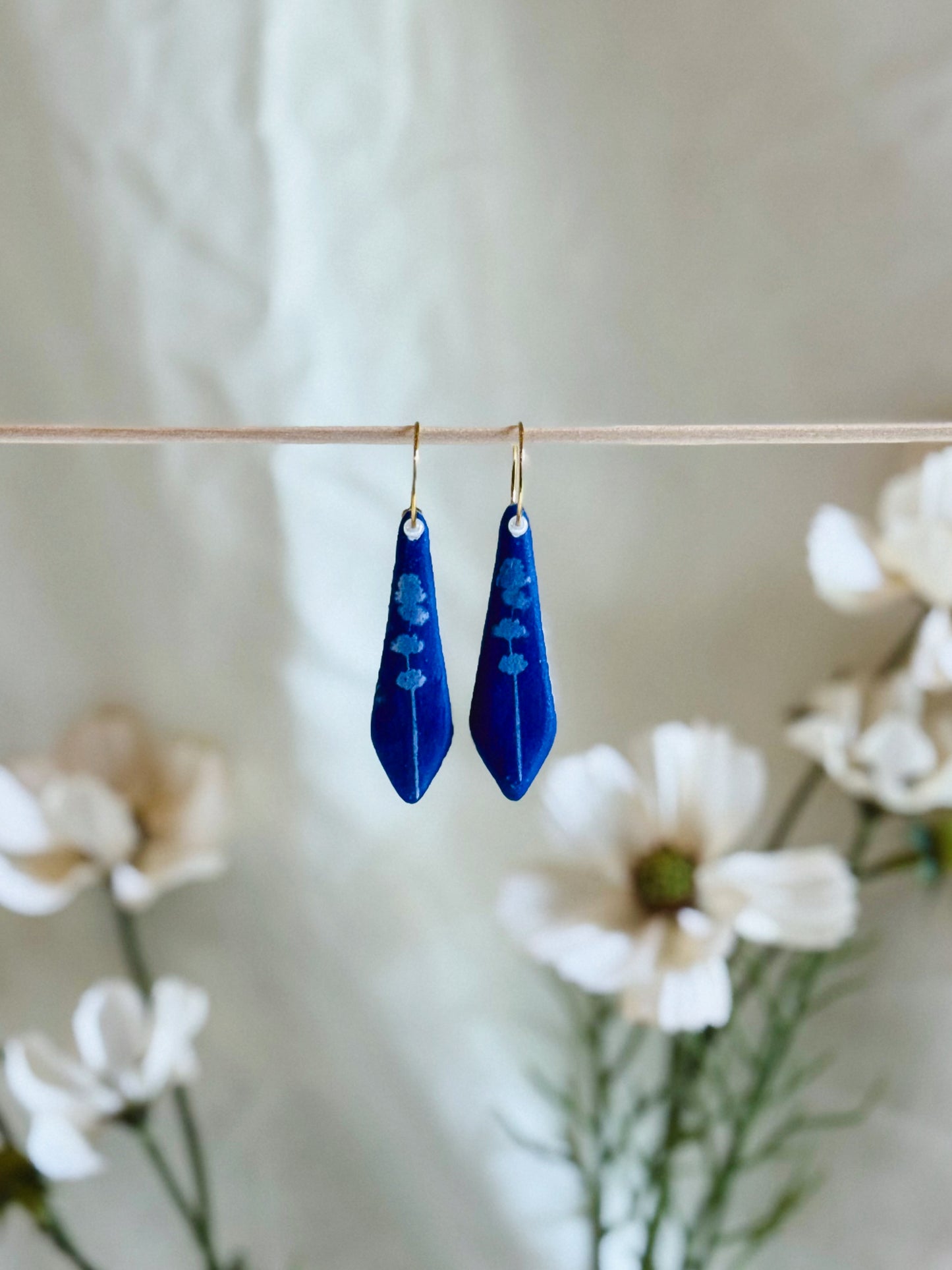 Cobalt Earrings (15mm Gold)
