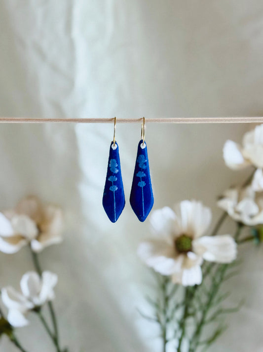 Cobalt Earrings (15mm Gold)