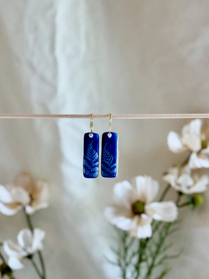 Cobalt Earrings (15mm Gold)