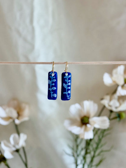 Cobalt Earrings (15mm Gold)