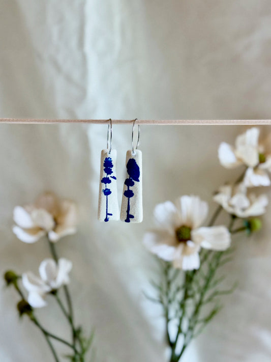 Cobalt Earrings (20mm Silver)
