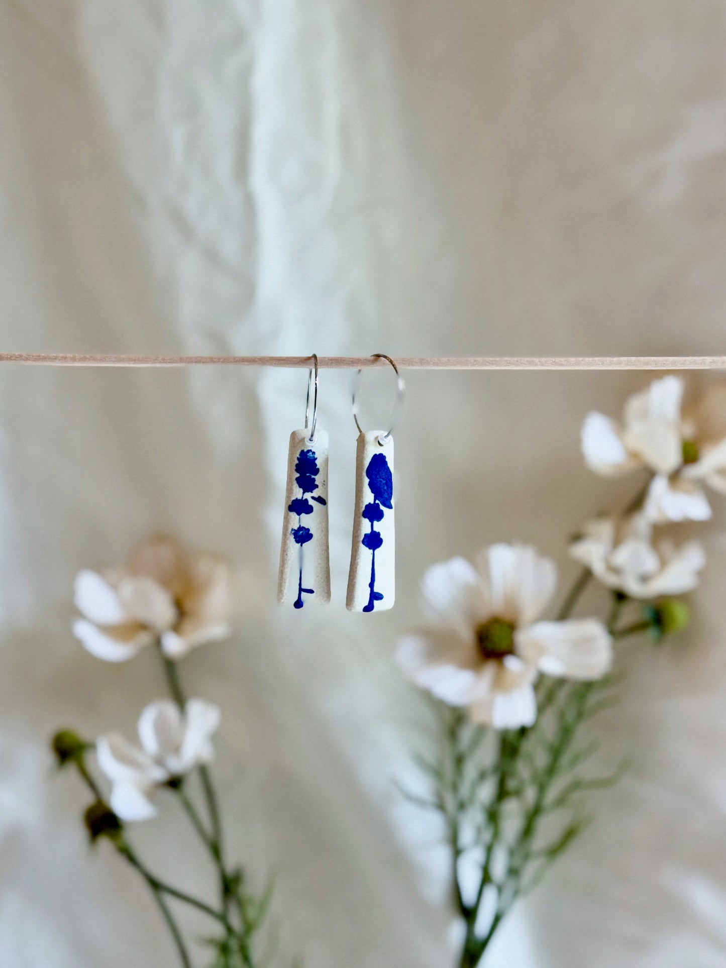 Cobalt Earrings (20mm Silver)