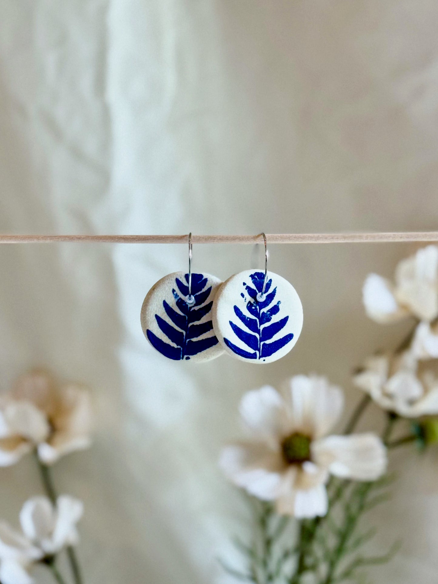 Cobalt Earrings (20mm Silver)