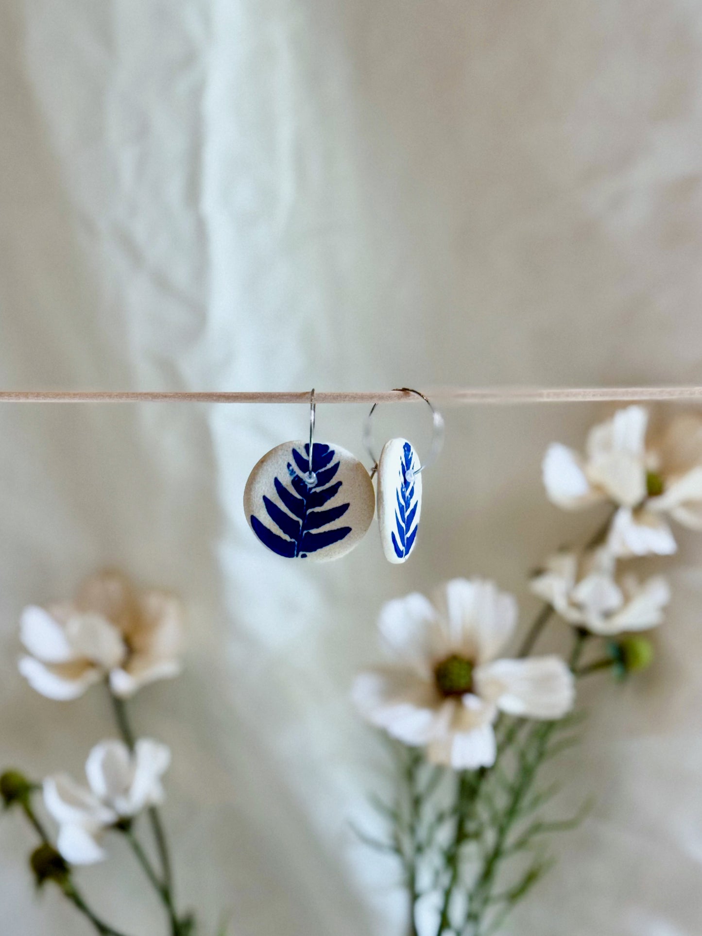 Cobalt Earrings (20mm Silver)