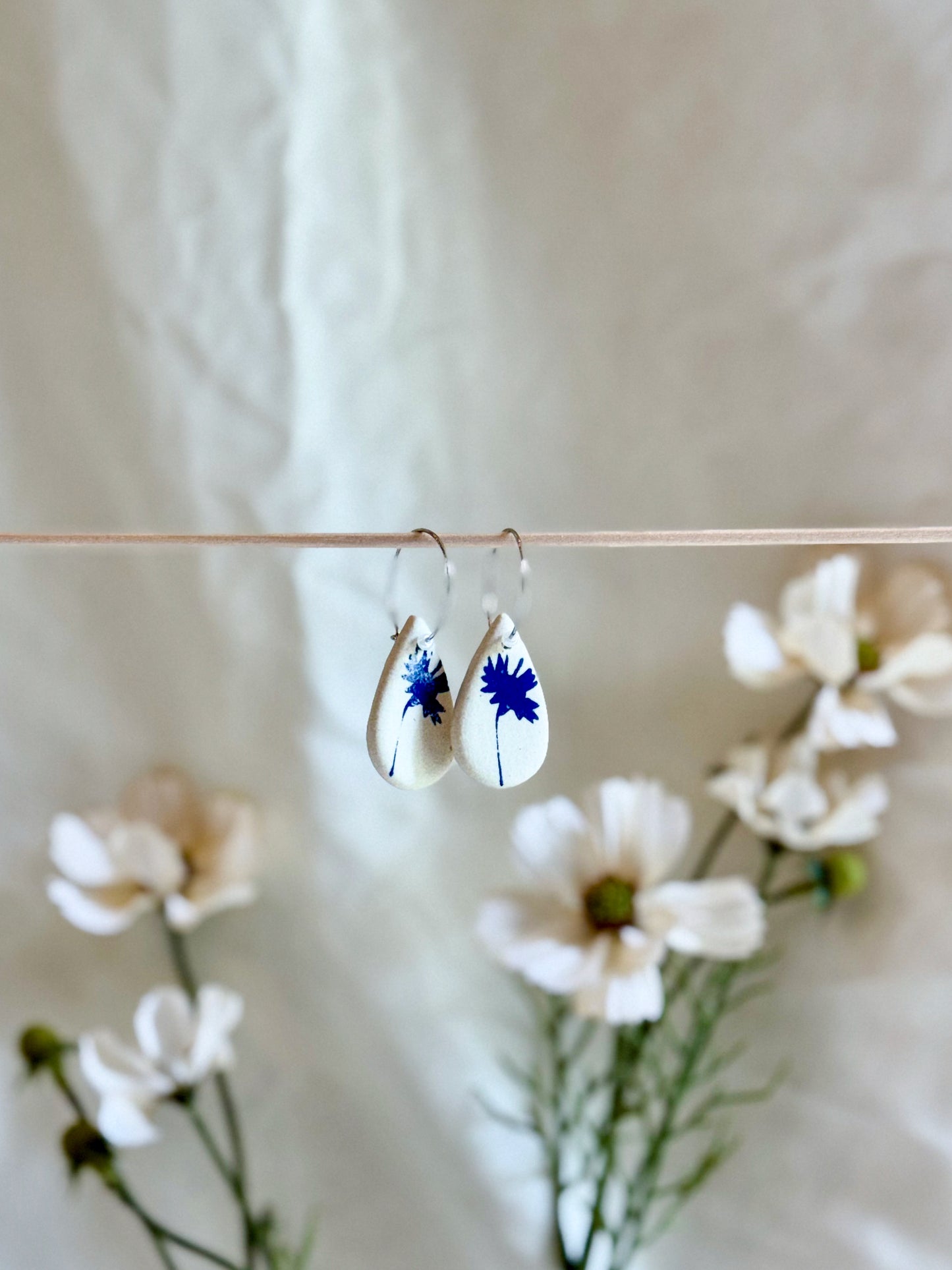 Cobalt Earrings (20mm Silver)