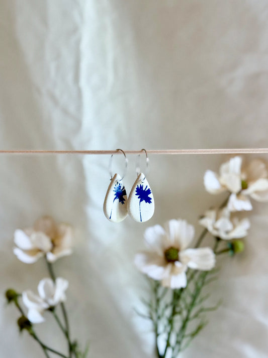 Cobalt Earrings (20mm Silver)