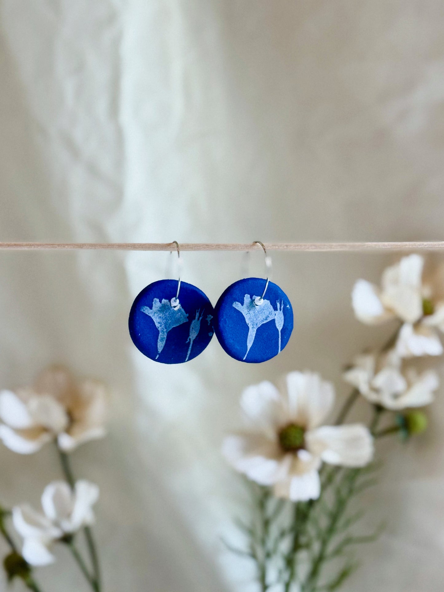 Cobalt Earrings (20mm Silver)