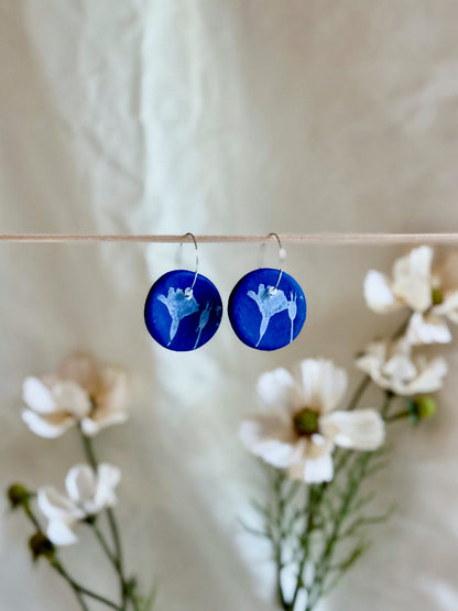 Cobalt Earrings (20mm Silver)