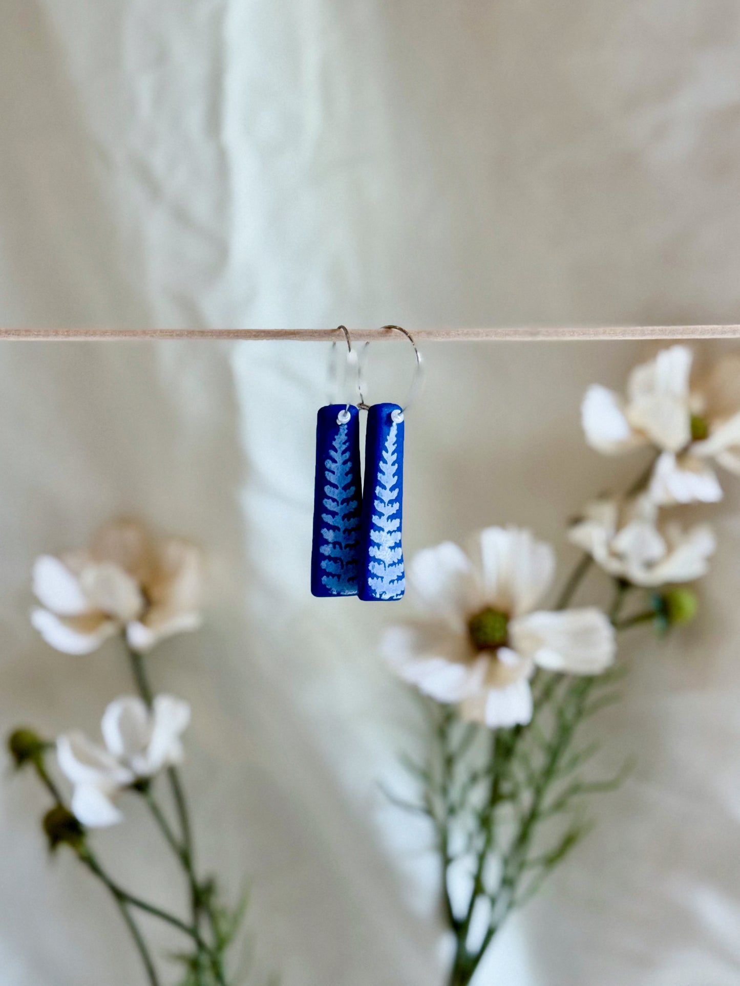 Cobalt Earrings (20mm Silver)