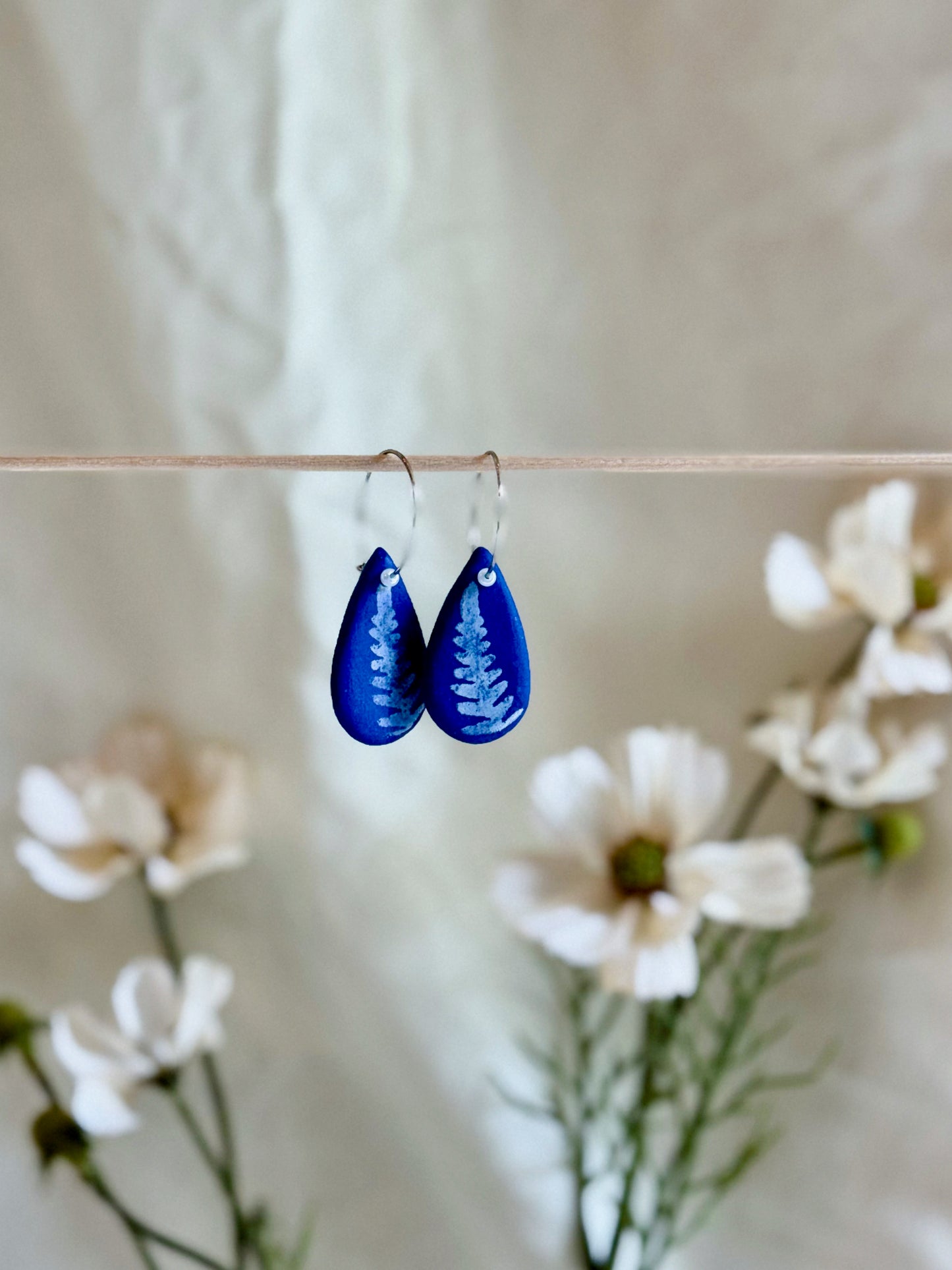 Cobalt Earrings (20mm Silver)