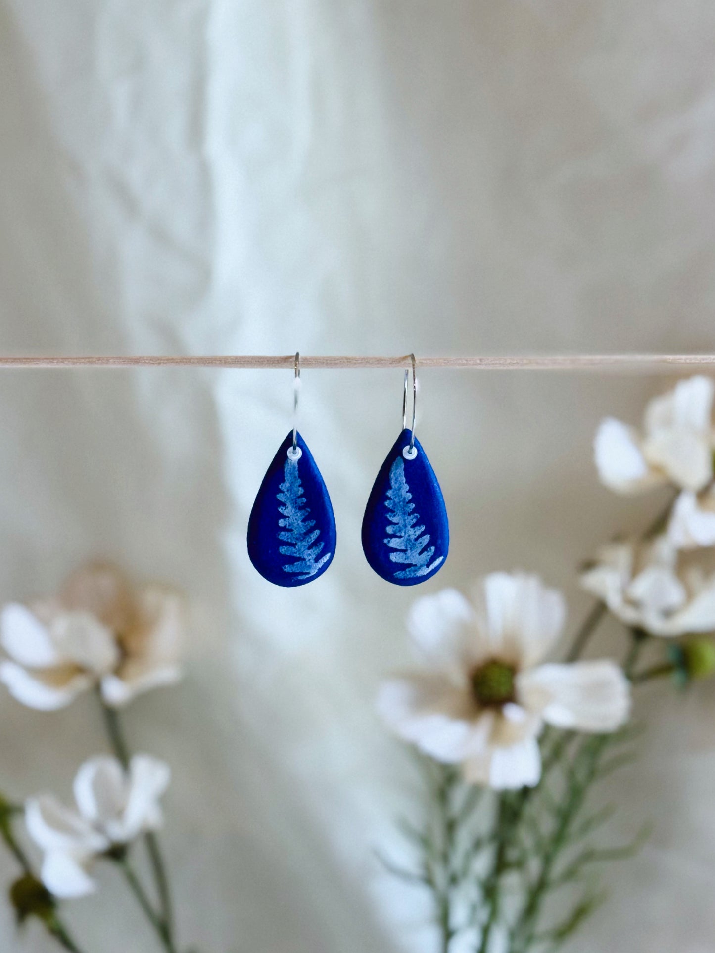 Cobalt Earrings (20mm Silver)