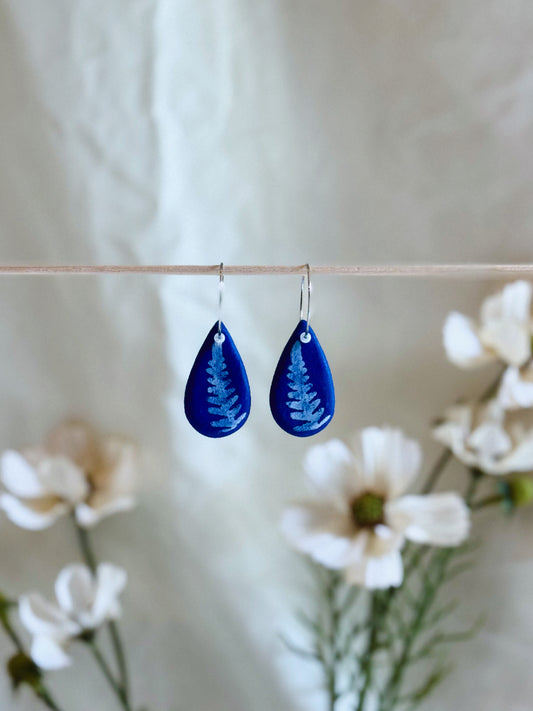 Cobalt Earrings (20mm Silver)