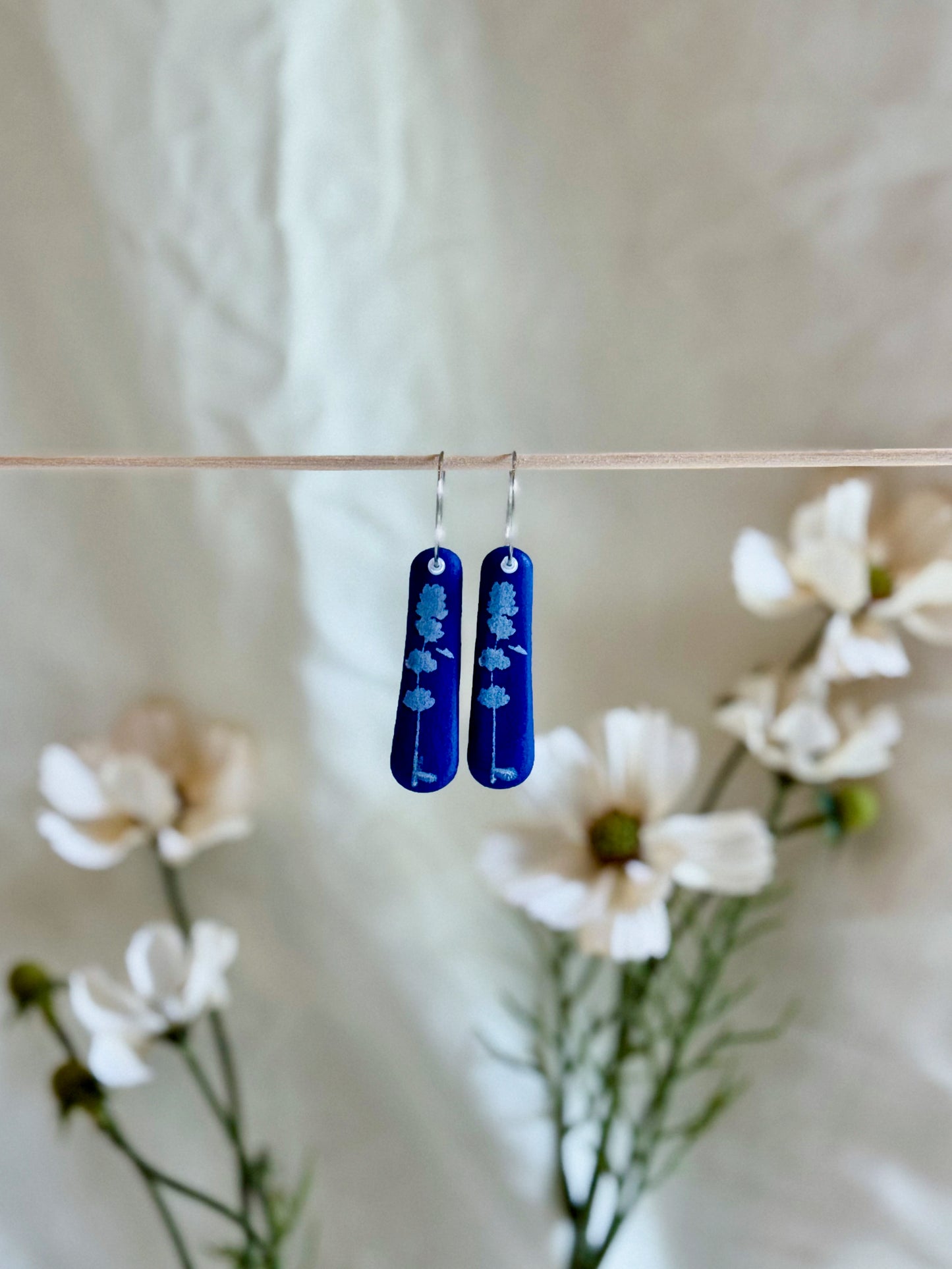 Cobalt Earrings (20mm Silver)