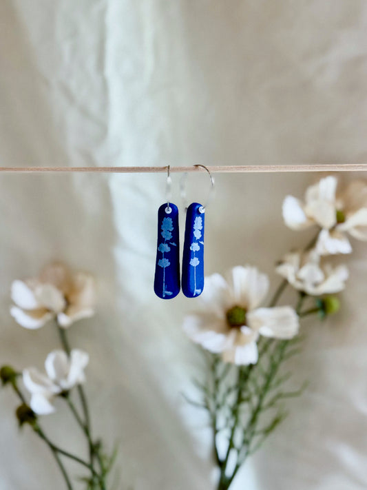 Cobalt Earrings (20mm Silver)