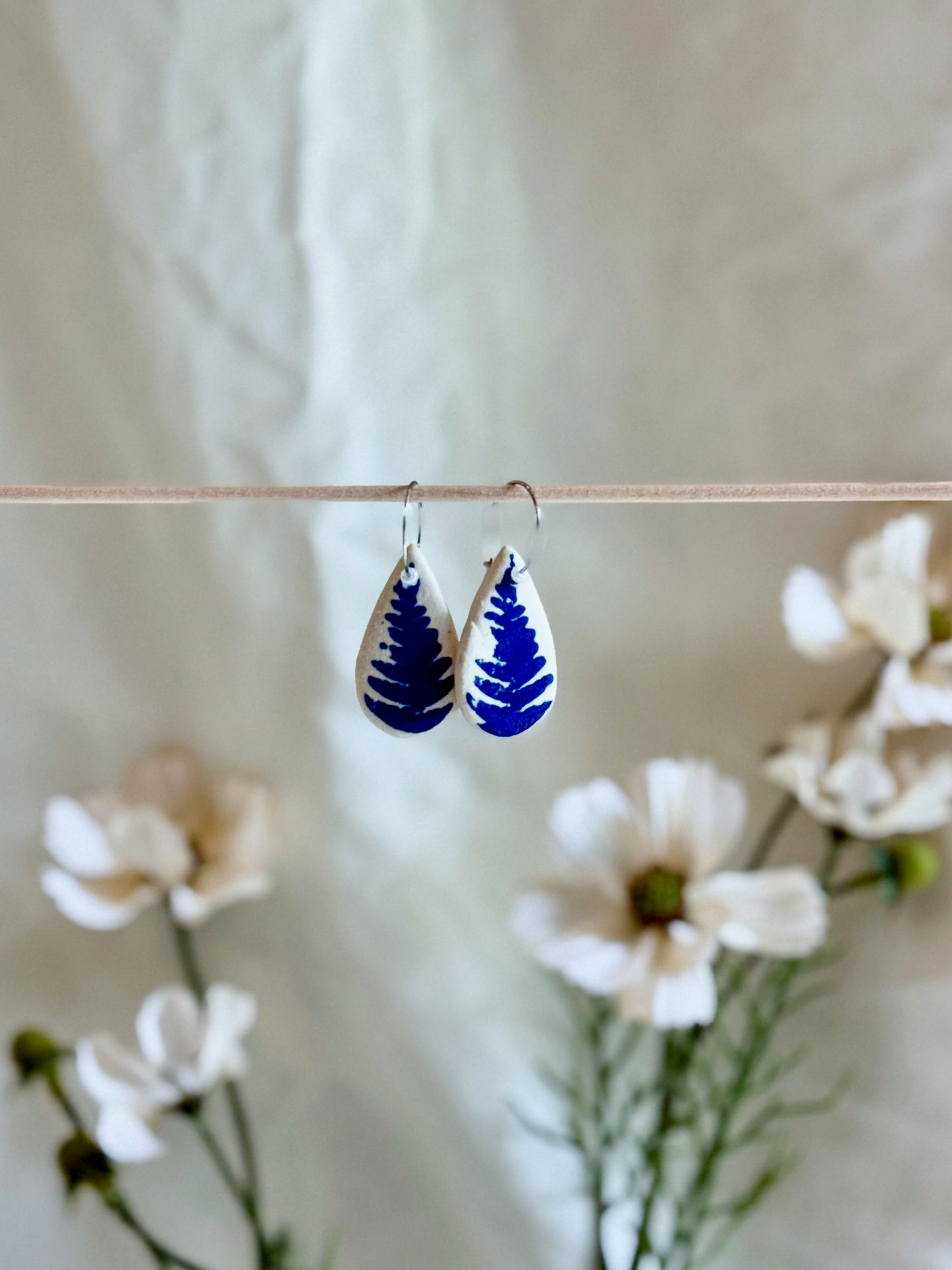 Cobalt Earrings (15mm Silver)