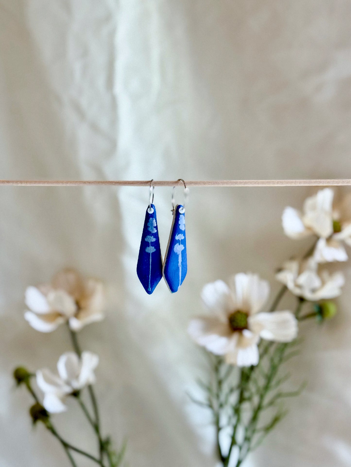 Cobalt Earrings (15mm Silver)