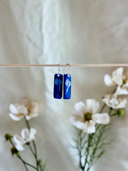 Cobalt Earrings (15mm Silver)