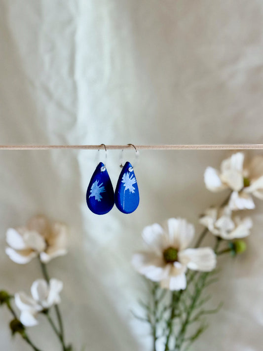 Cobalt Earrings (15mm Silver)
