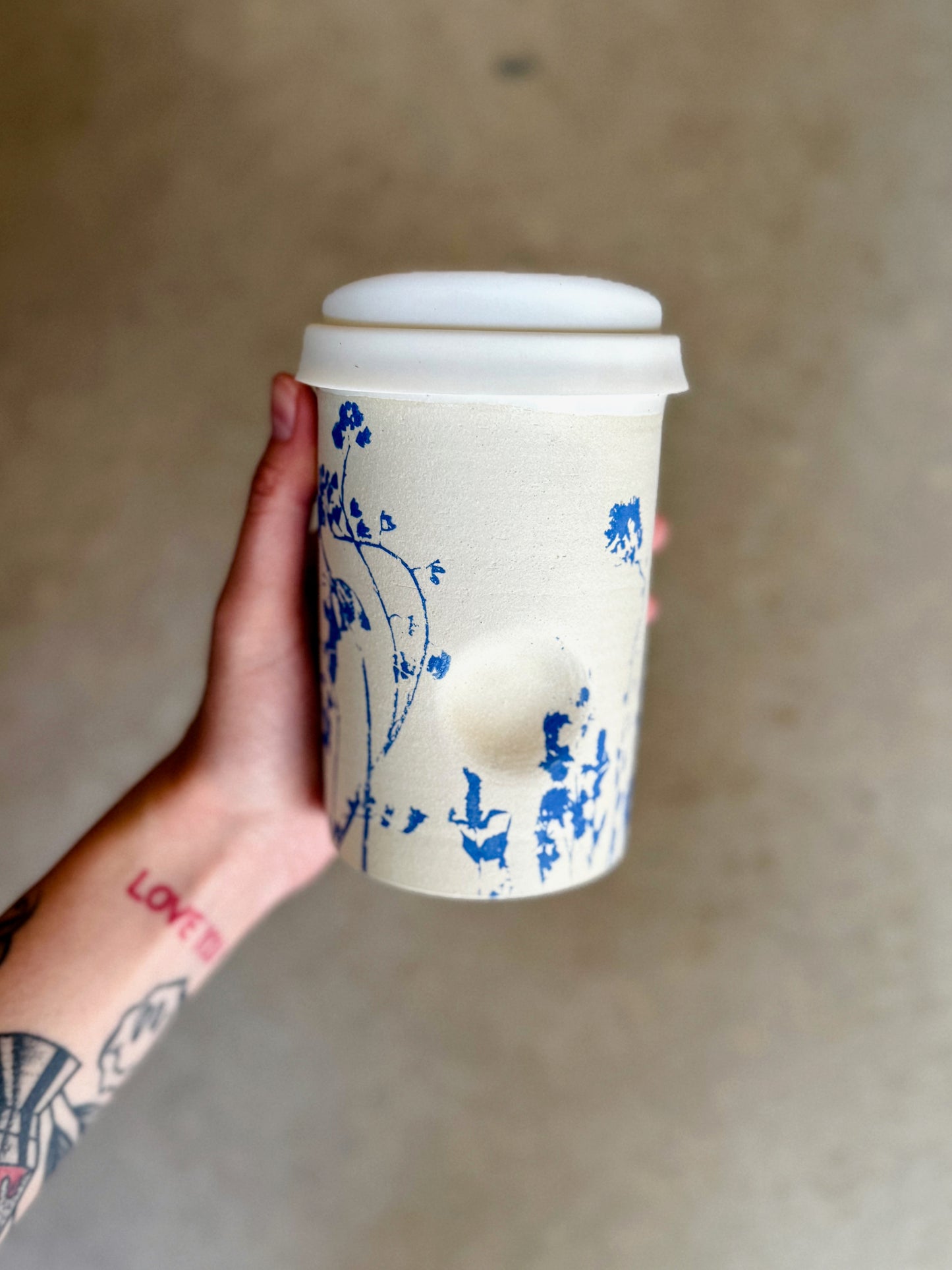 Thumb Print Travel Tumbler