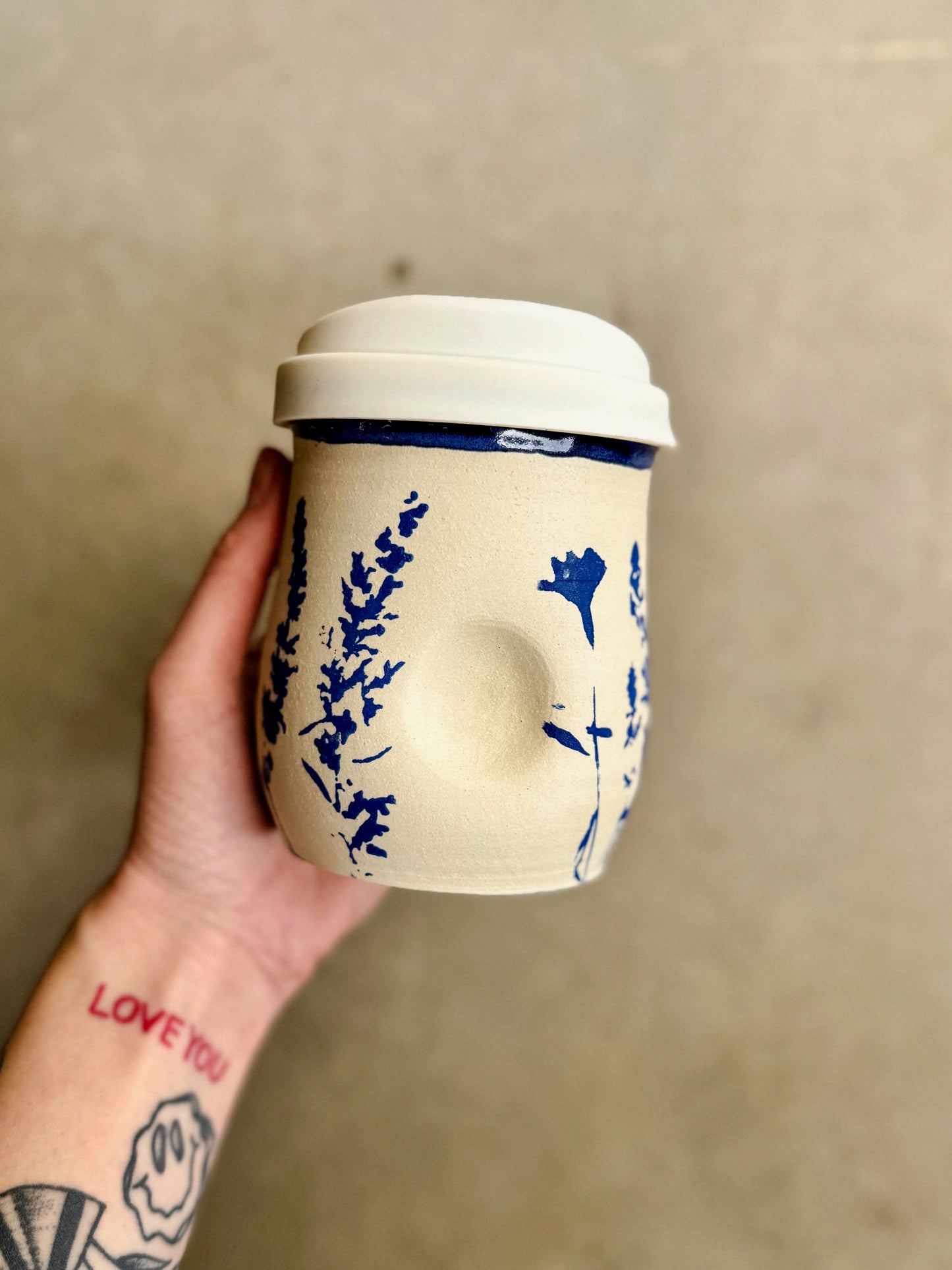 Thumb Print Travel Tumbler