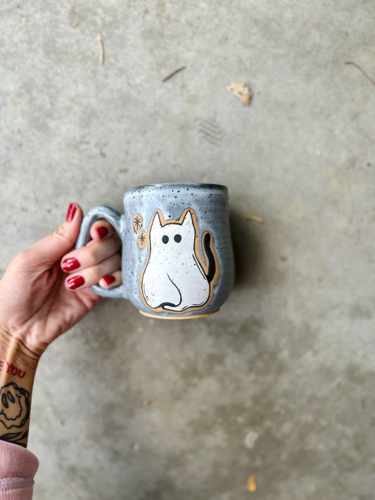 Kitty Cat Ghost Mug