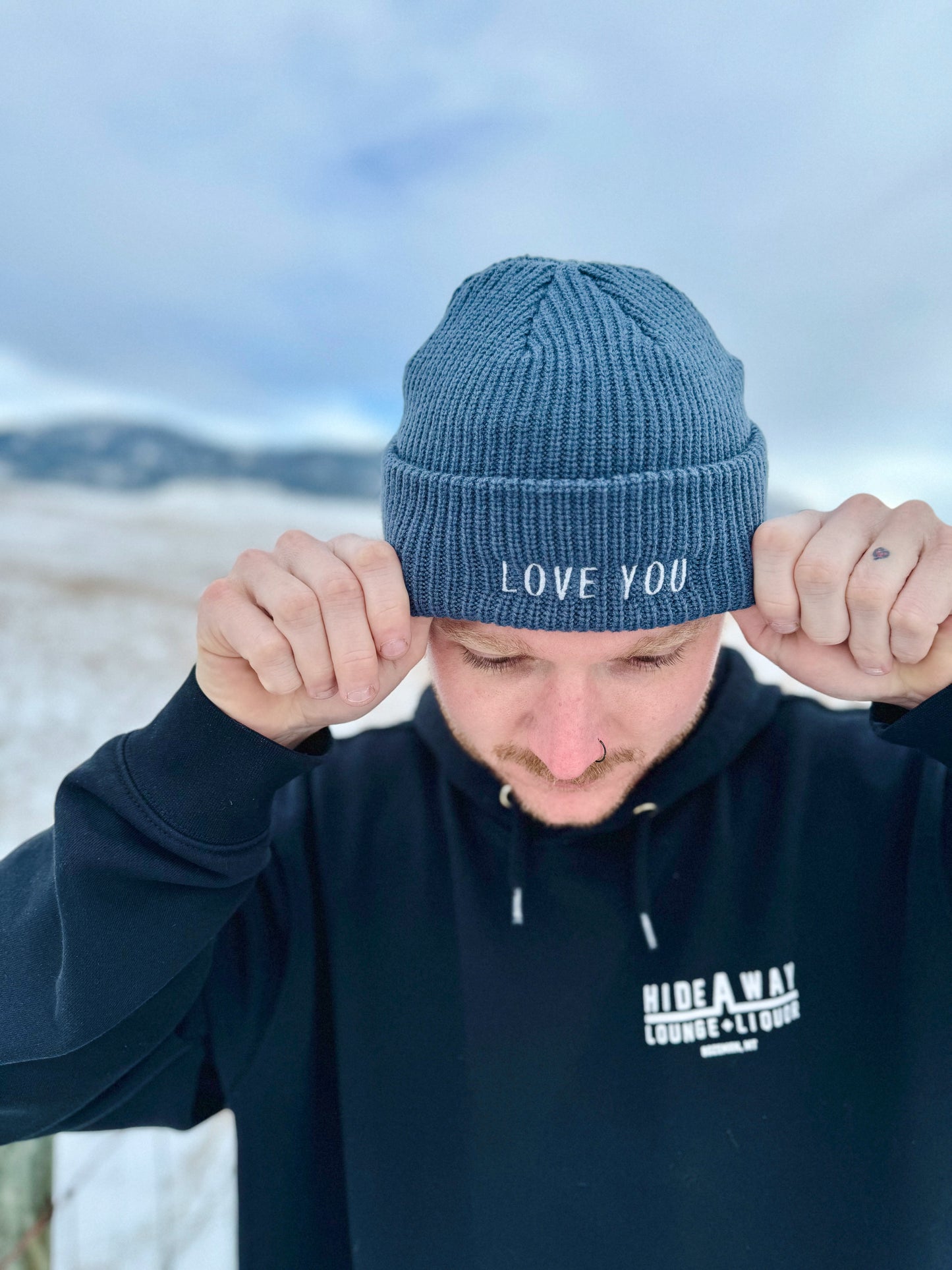 'love you' beanie