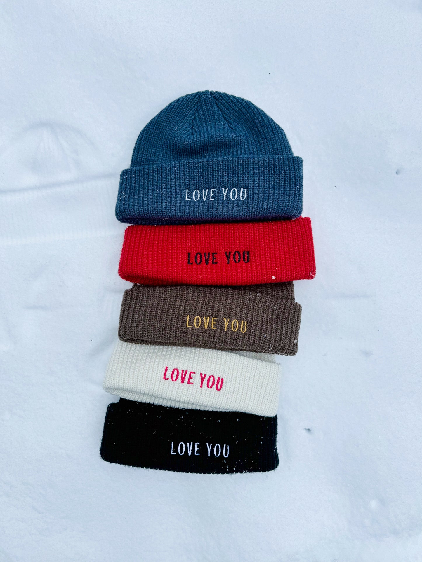 'love you' beanie