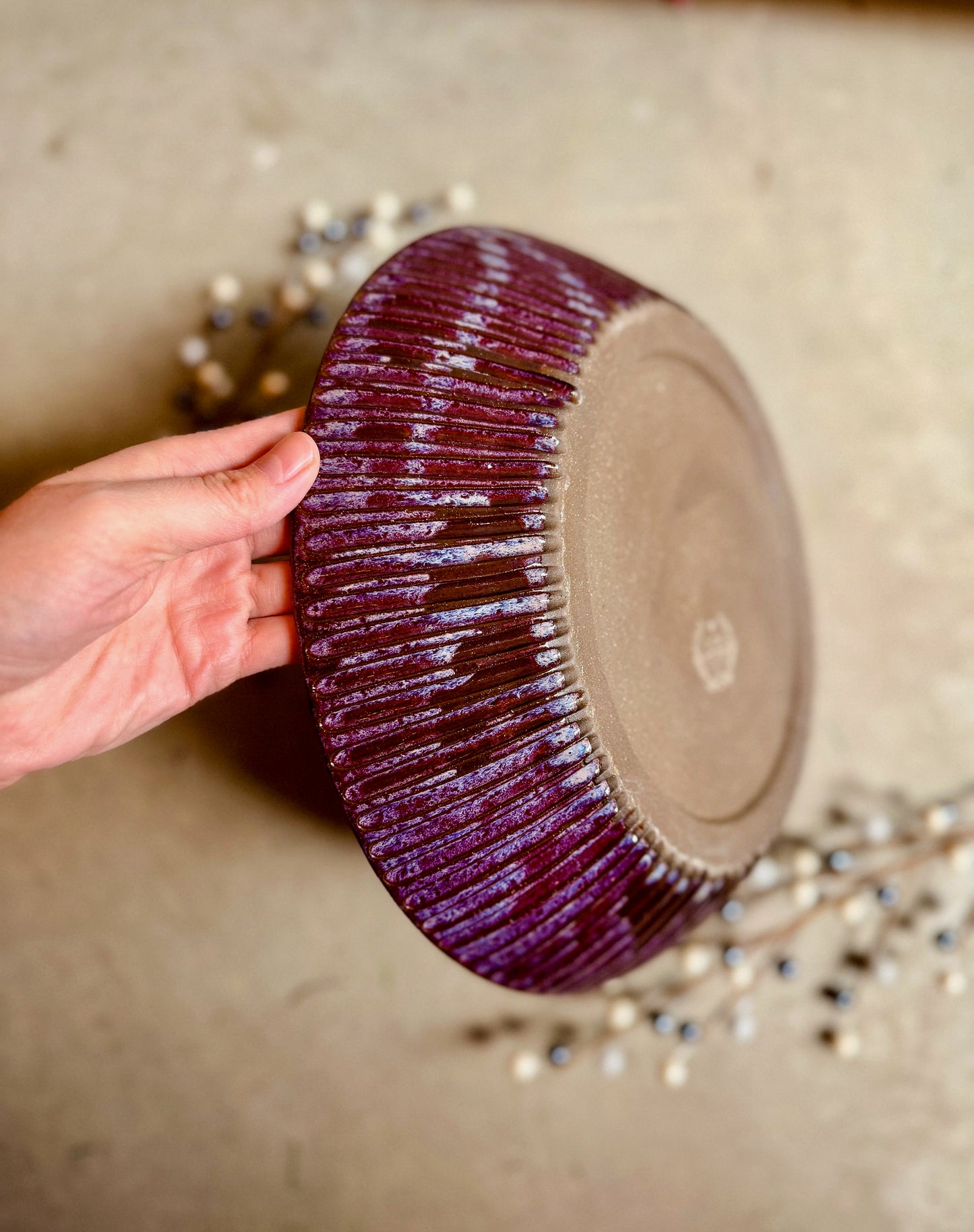 Large Carved Serving Platter